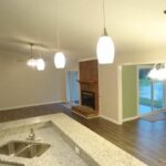 Decorative Hanging Lights and Fireplace in the House