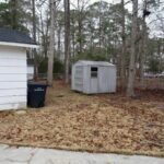 Storage Place, Big Trees, and Garbage Can Near home