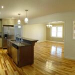 Kitchen and New Floor Illuminated with Designer Lights