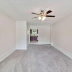 Large Family Room with New Painted Wall and New Flooring