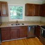 Kitchen After Redevelopment Project and Outer View from Window