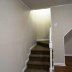 Lights on Stairs Towards Basement and New Paint on Walls