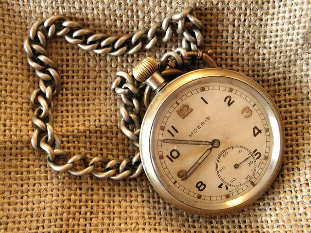 Moeris Stopwatch Placed on Jute Cloth