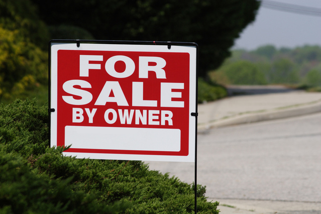 For Sale by Owner, A Sign Board on The Roadside